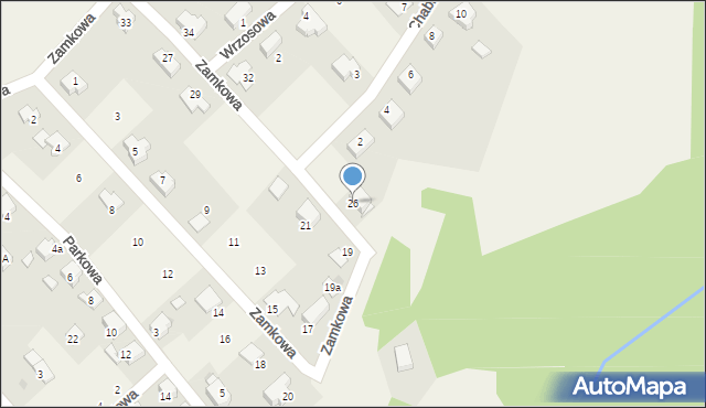 Większyce, Zamkowa, 26, mapa Większyce