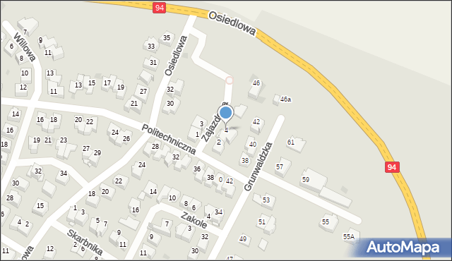 Wieliczka, Zajazdowa, 4, mapa Wieliczka