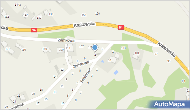 Wielka Wieś, Zamkowa, 4, mapa Wielka Wieś