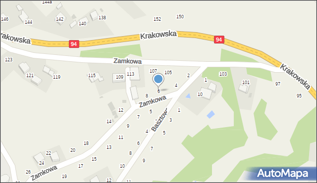 Wielka Wieś, Zamkowa, 6, mapa Wielka Wieś