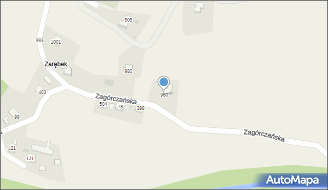 Wieprz, Zagórczańska, 960, mapa Wieprz