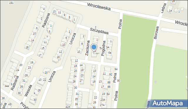 Wilczyce, Zaciszna, 13, mapa Wilczyce