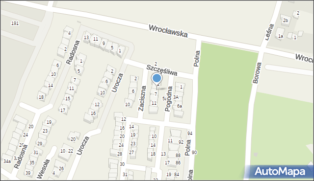 Wilczyce, Zaciszna, 5, mapa Wilczyce