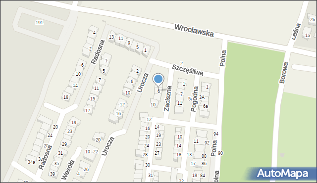 Wilczyce, Zaciszna, 6, mapa Wilczyce