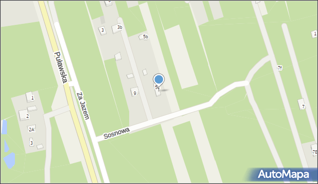 Wilga, Za Jazem, 5d, mapa Wilga