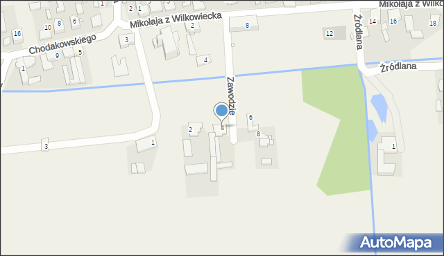 Wilkowiecko, Zawodzie, 4, mapa Wilkowiecko