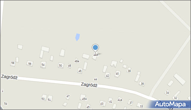 Wiskitki, Zagródź, 44A, mapa Wiskitki