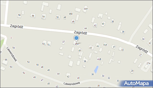 Wiskitki, Zagródź, 45A, mapa Wiskitki