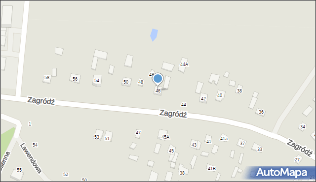 Wiskitki, Zagródź, 46, mapa Wiskitki