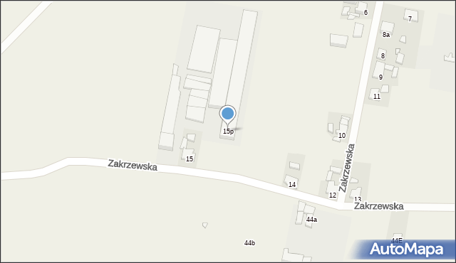 Witaszyce, Zakrzewska, 15p, mapa Witaszyce