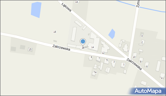 Witunia, Zakrzewska, 16, mapa Witunia