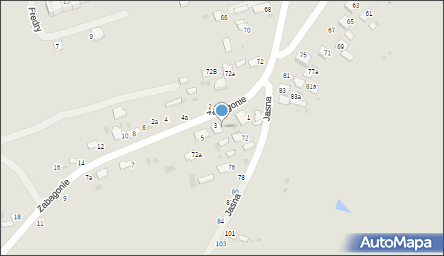 Włodawa, Zabagonie, 3a, mapa Włodawa