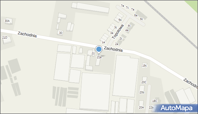 Włoszakowice, Zachodnia, 21a, mapa Włoszakowice