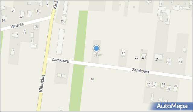 Włoszczowice, Zamkowa, 9, mapa Włoszczowice