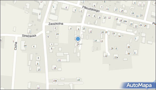 Wohyń, Zaszkolna, 17, mapa Wohyń