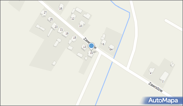 Wojkowice Kościelne, Zawodzie, 11, mapa Wojkowice Kościelne