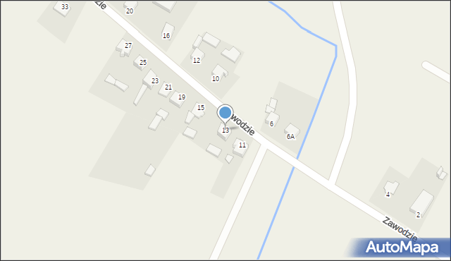 Wojkowice Kościelne, Zawodzie, 13, mapa Wojkowice Kościelne