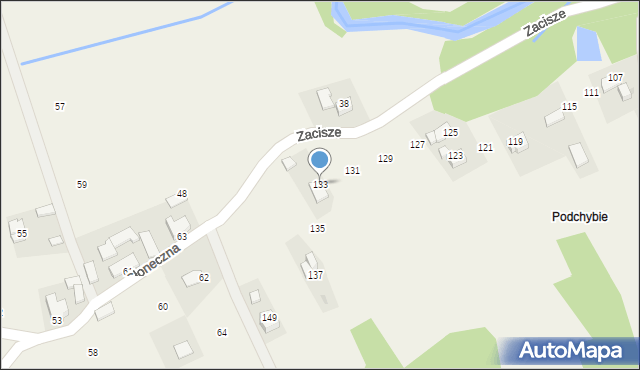 Wola Radziszowska, Zacisze, 133, mapa Wola Radziszowska