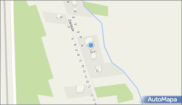 Wola Rębkowska, Zacisze, 34, mapa Wola Rębkowska