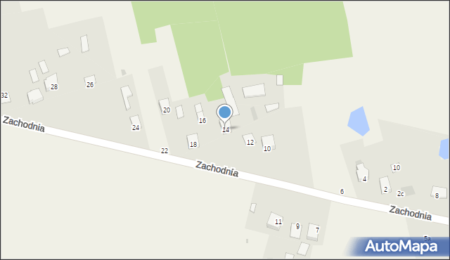 Wola Suchożebrska, Zachodnia, 14, mapa Wola Suchożebrska