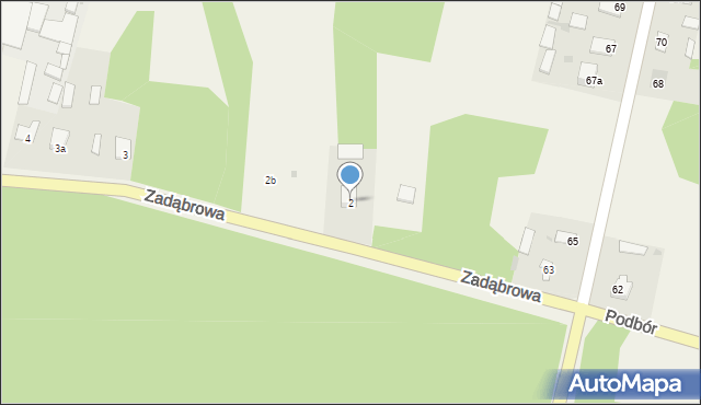 Wólka Tanewska, Zadąbrowa, 2, mapa Wólka Tanewska