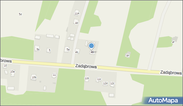 Wólka Tanewska, Zadąbrowa, 4c, mapa Wólka Tanewska