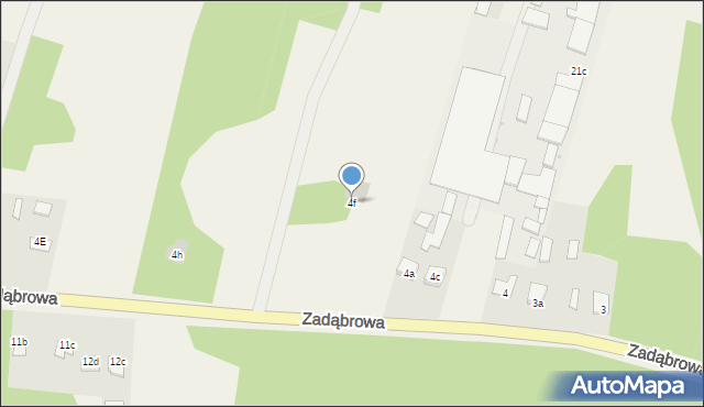 Wólka Tanewska, Zadąbrowa, 4f, mapa Wólka Tanewska