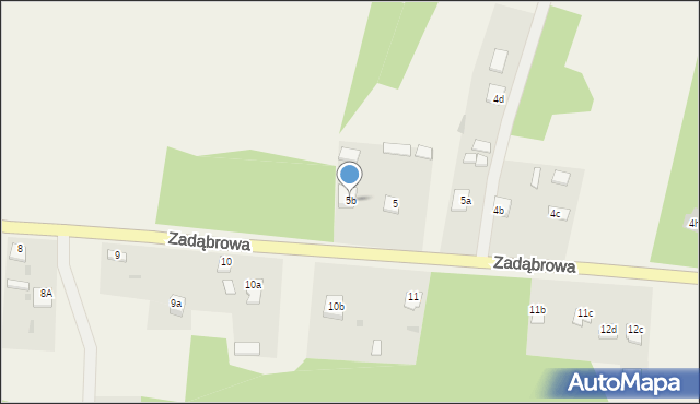 Wólka Tanewska, Zadąbrowa, 5b, mapa Wólka Tanewska