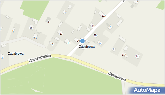 Wólka Tanewska, Zadąbrowa, 7A, mapa Wólka Tanewska