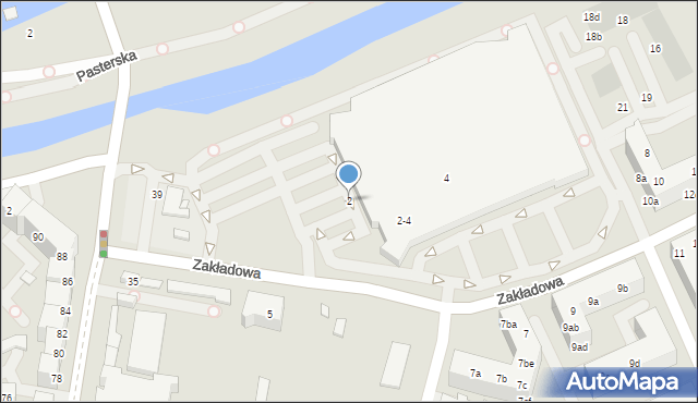 Wrocław, Zakładowa, 2, mapa Wrocławia