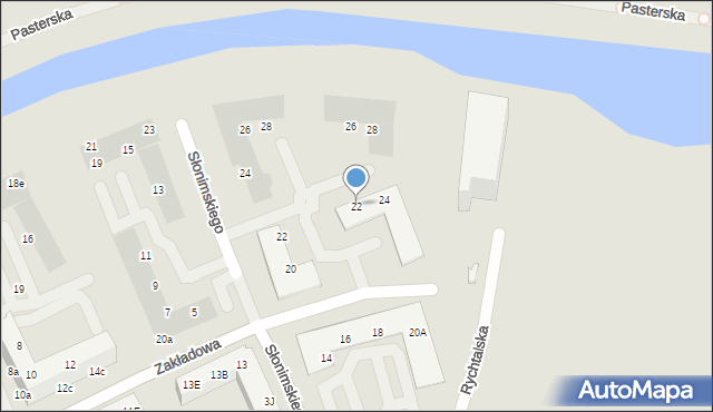 Wrocław, Zakładowa, 22, mapa Wrocławia