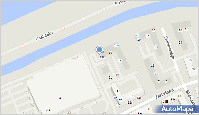 Wrocław, Zakładowa, 25, mapa Wrocławia