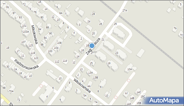 Wrocław, Zagrodnicza, 17, mapa Wrocławia