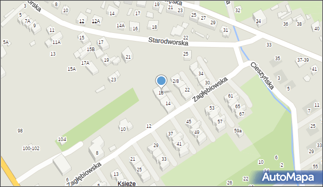 Wrocław, Zagłębiowska, 18, mapa Wrocławia