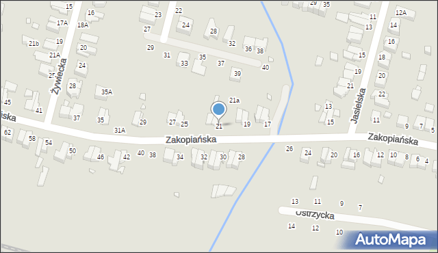 Wrocław, Zakopiańska, 21, mapa Wrocławia