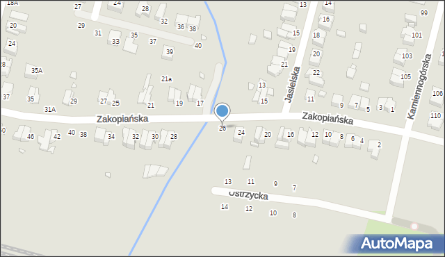 Wrocław, Zakopiańska, 26, mapa Wrocławia