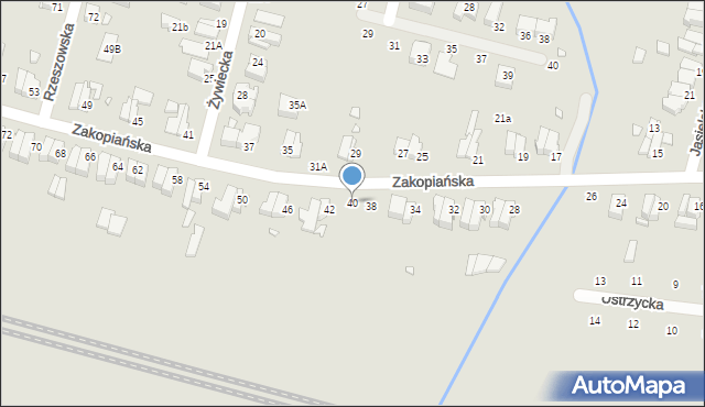 Wrocław, Zakopiańska, 40, mapa Wrocławia