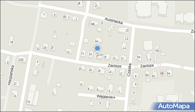 Wschowa, Zacisze, 17, mapa Wschowa