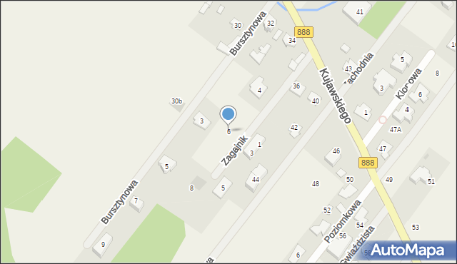 Wyględy, Zagajnik, 6, mapa Wyględy