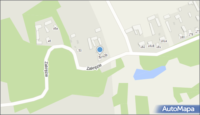 Wyszków, Zakręzie, 54, mapa Wyszków