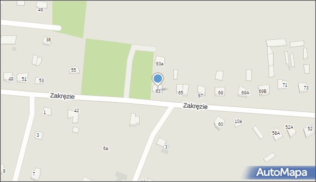 Wyszków, Zakręzie, 63, mapa Wyszków