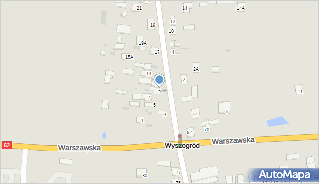 Wyszogród, Zamieście, 9, mapa Wyszogród