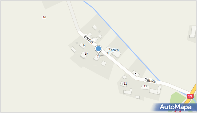 Żaba, Żabka, 11, mapa Żaba