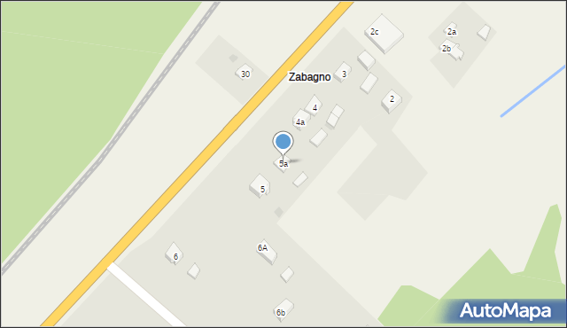 Zabagno, Zabagno, 5a, mapa Zabagno