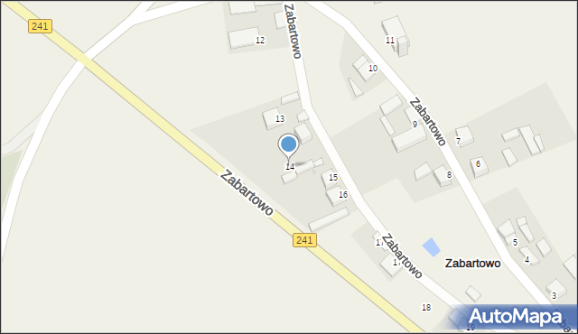 Zabartowo, Zabartowo, 14, mapa Zabartowo