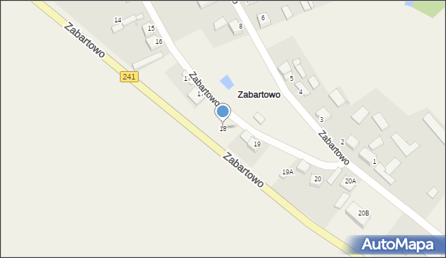 Zabartowo, Zabartowo, 18, mapa Zabartowo