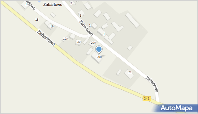 Zabartowo, Zabartowo, 20B, mapa Zabartowo