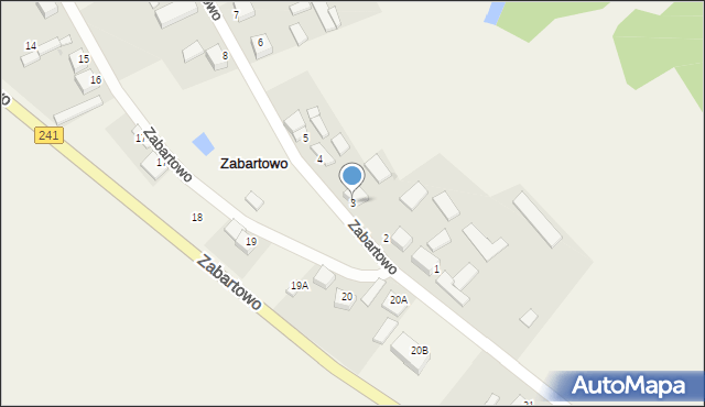 Zabartowo, Zabartowo, 3, mapa Zabartowo