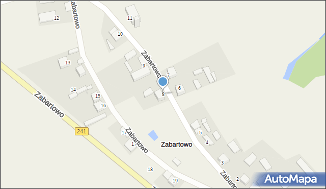 Zabartowo, Zabartowo, 8, mapa Zabartowo