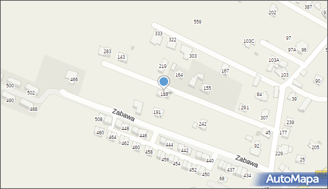 Zabawa, Zabawa, 149, mapa Zabawa